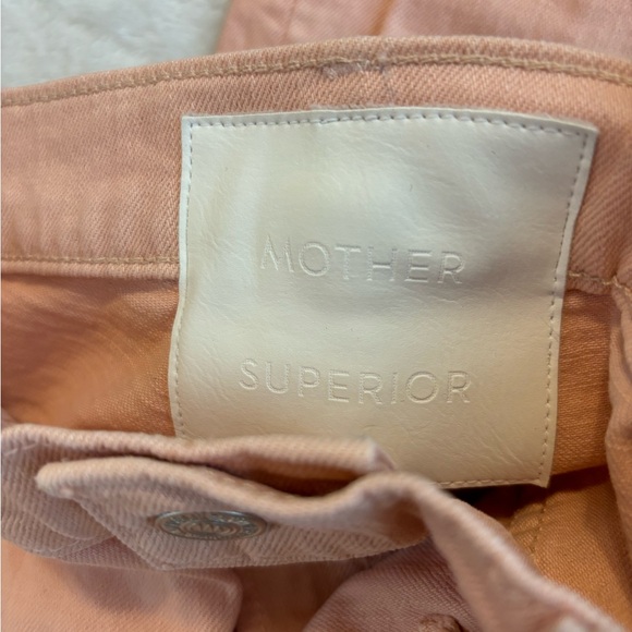 NWT Mother Superior The Insider Hover Ankle Flare Jeans Peach Parfait - Picture 3 of 13